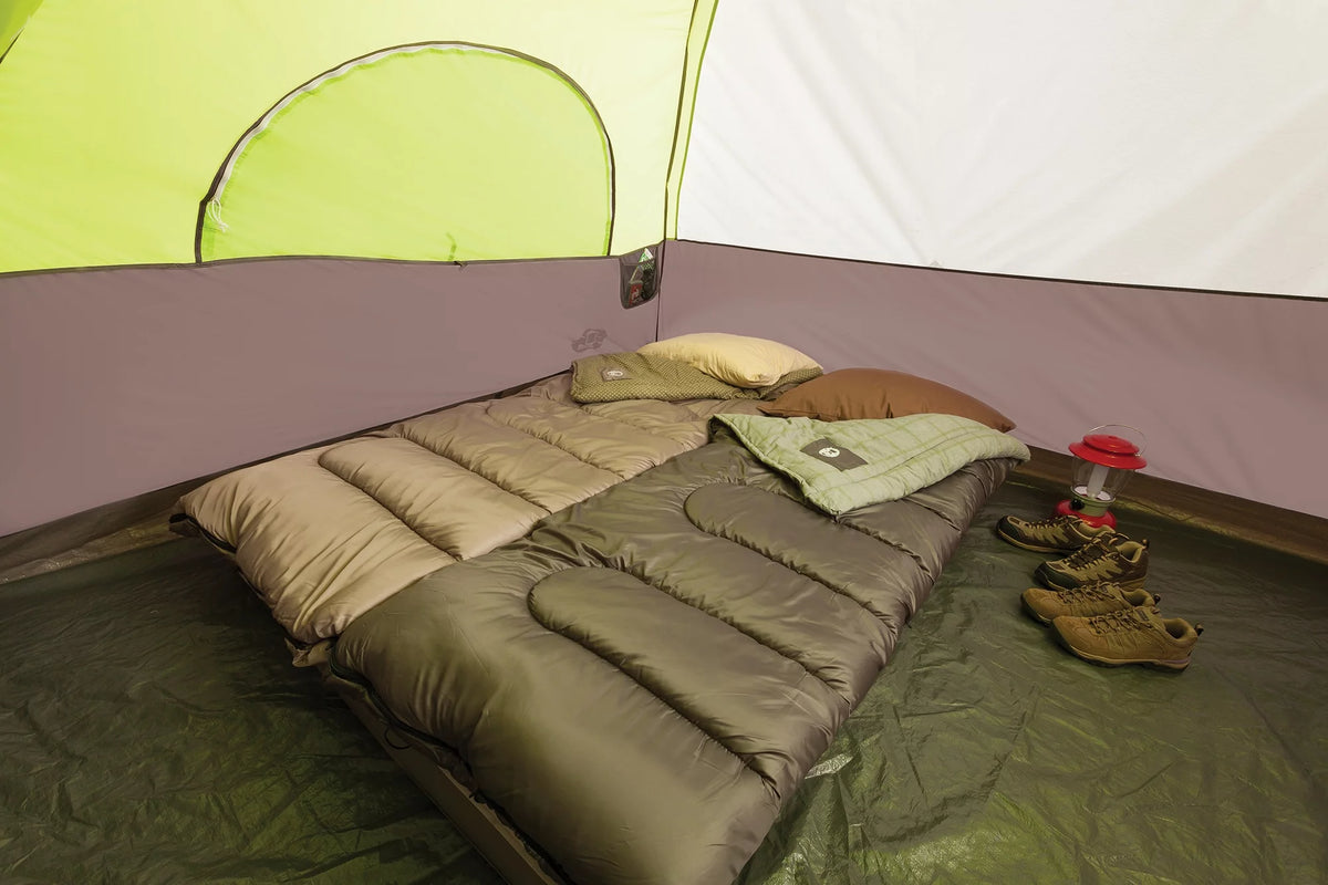 6-Person Dome Camping Tent with Screen Room, Green S293