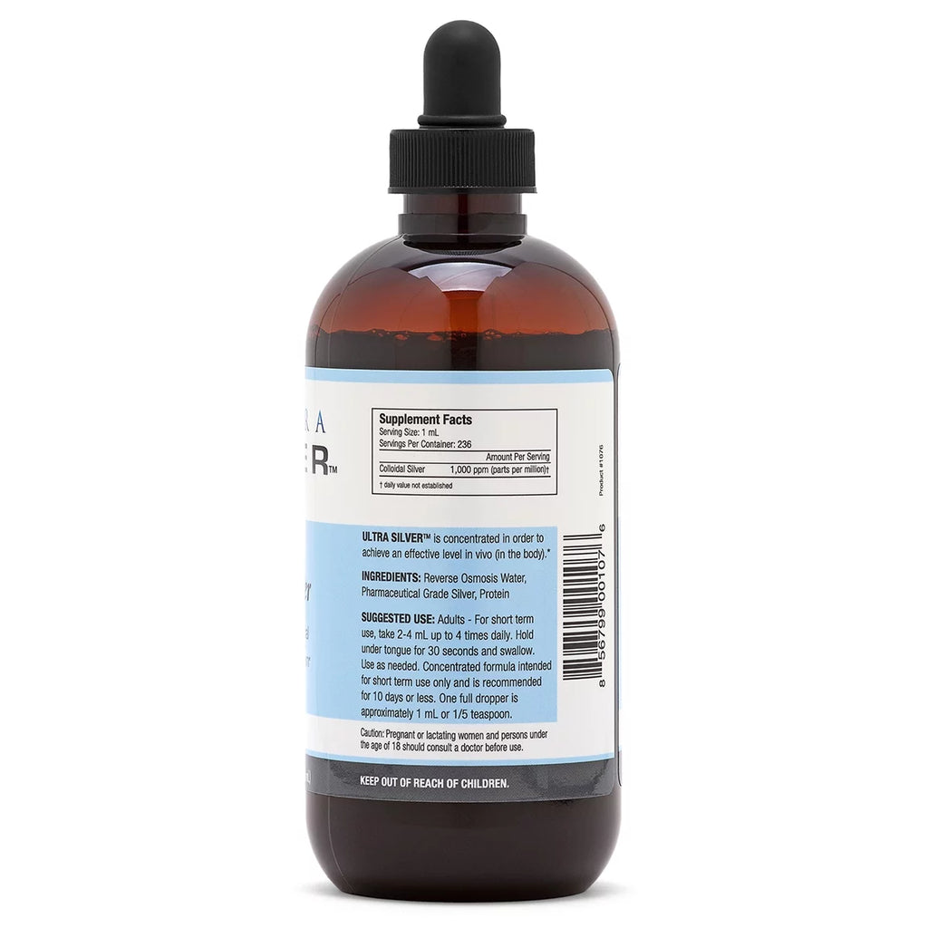 1000 PPM 8 Oz Colloidal Silver Mineral Supplement with Dropper Y839