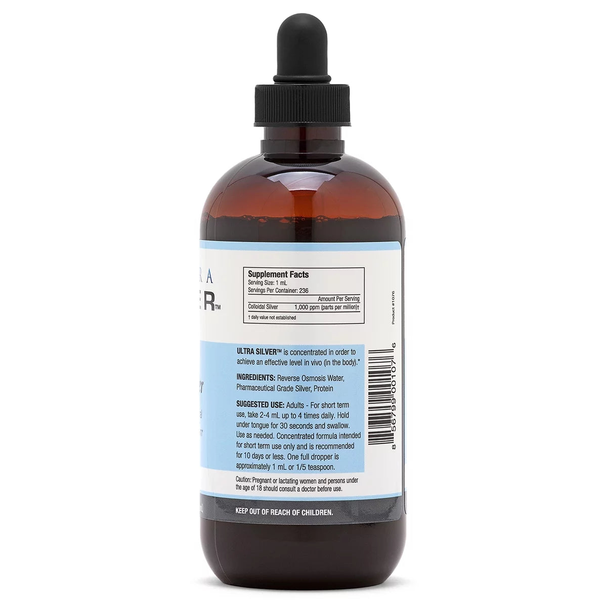 1000 PPM 8 Oz Colloidal Silver Mineral Supplement with Dropper Y839