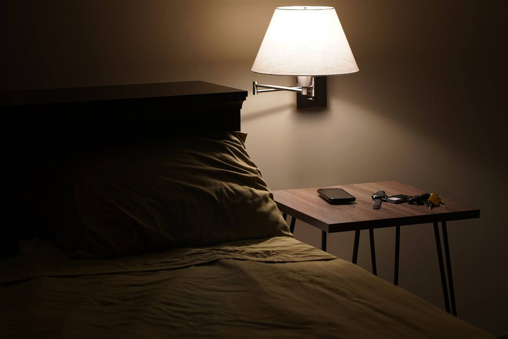 13 inch Swing Arm Wall Lamp with White Fabric Shade Z107745