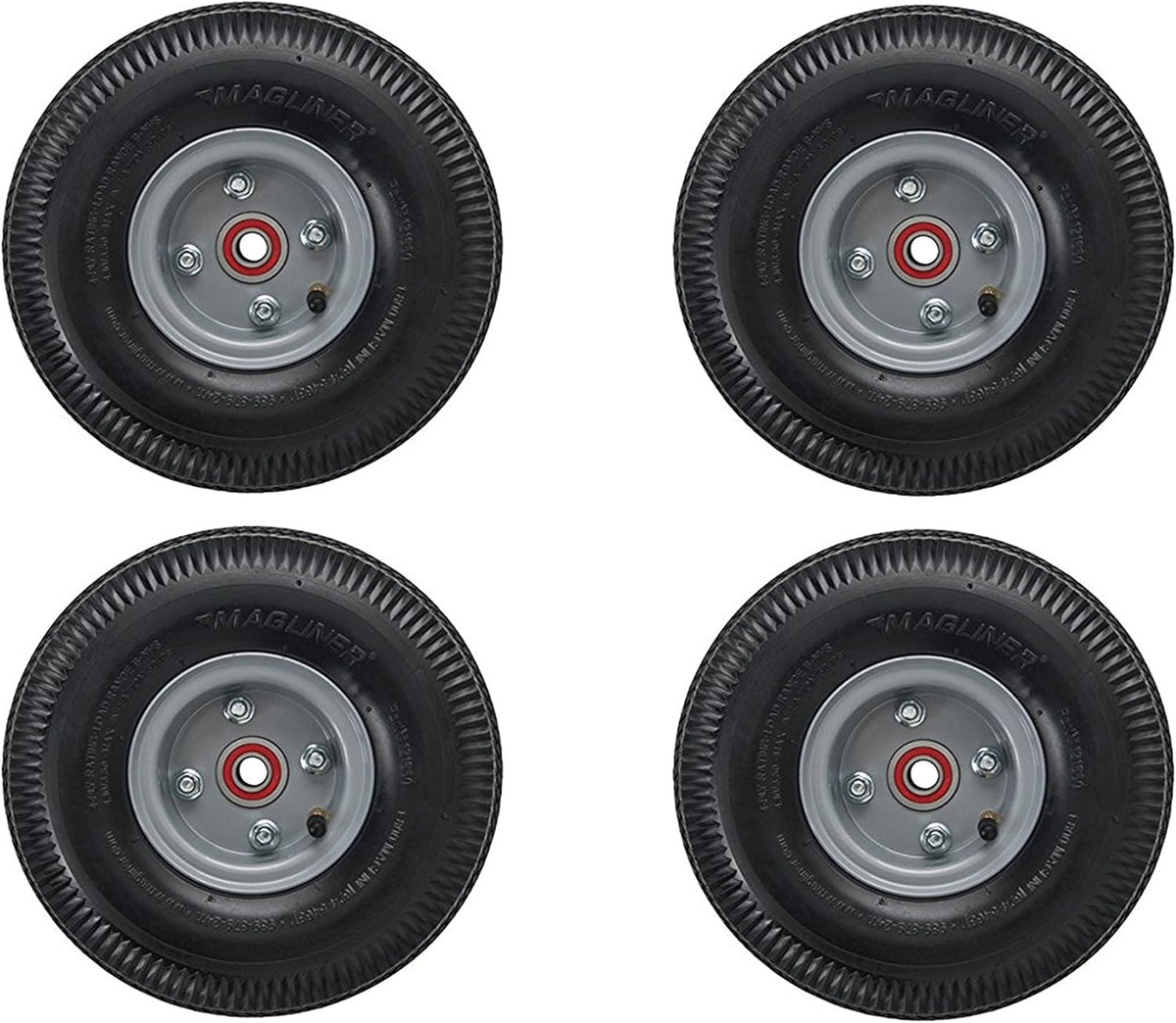 10" x 3.5" Pneumatic Wheel for Hand Truck (2 Pack) I7966