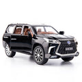 1/24 Lexus 570 Off-Road Luxury SUV Model Car, Zinc Alloy Pull Back Toy Car with Sound and Light F345