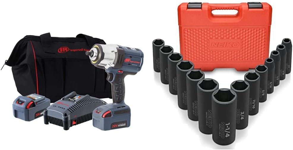 1/2" Cordless Impact Wrench with Battery Kit, Brushless Motor, 1500 ft/lbs Nut Busting Torque T7659