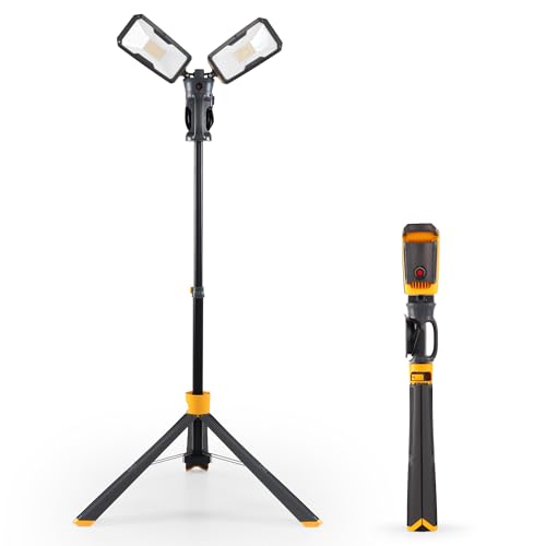11000 Lumen 92W Dimmable Dual-Head LED Work Light with Tripod T229