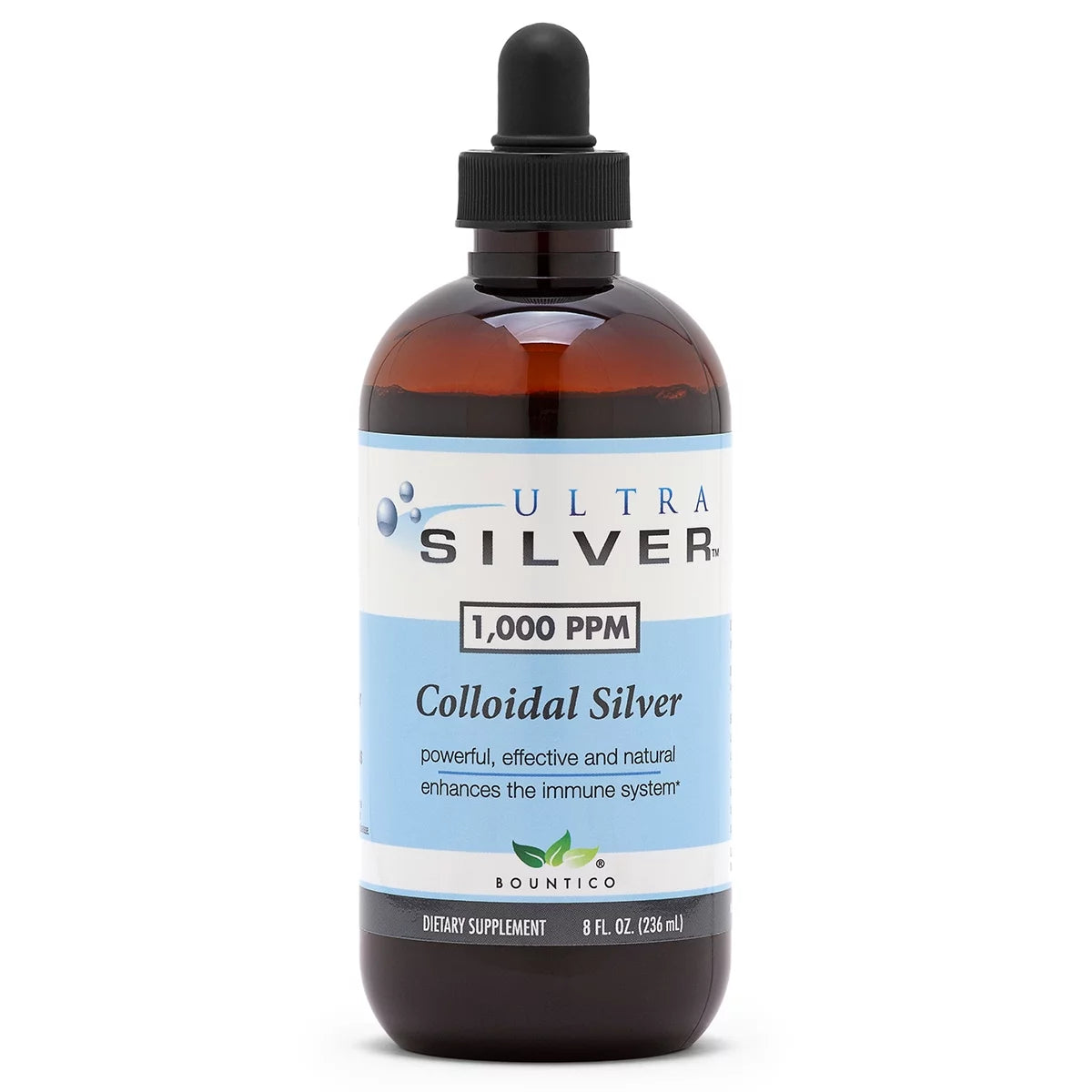 1000 PPM 8 Oz Colloidal Silver Mineral Supplement with Dropper Y839