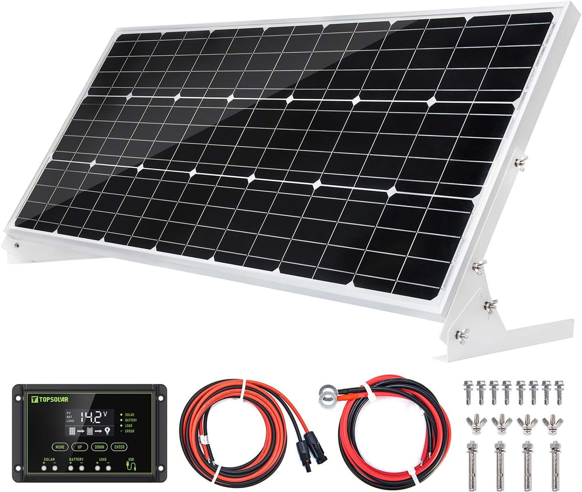 100W 12V Solar Panel Kit with 20A Charge Controller X377