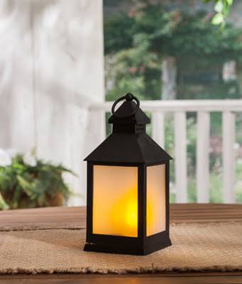 LED Plastic Lantern with Frosted Panes - 9.25 inch R8017
