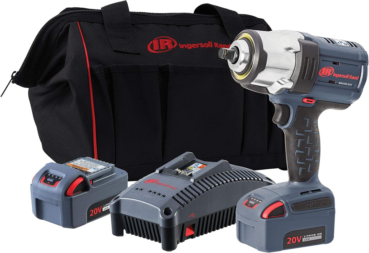1/2" Cordless Impact Wrench with Battery Kit, Brushless Motor, 1500 ft/lbs Nut Busting Torque T7659