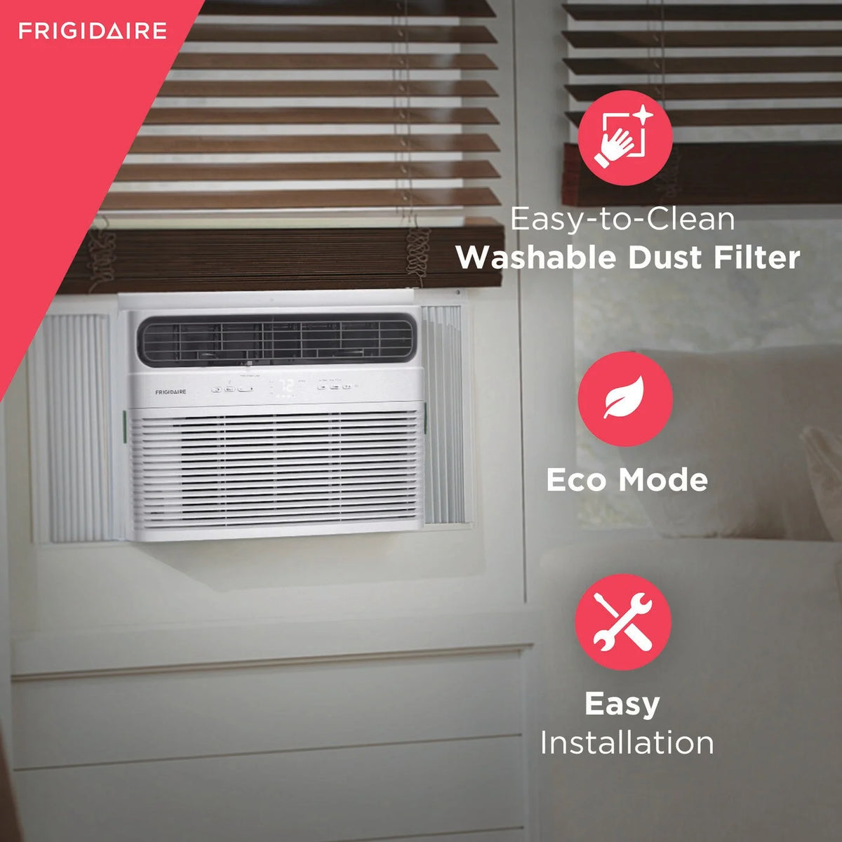 12,000 BTU Window Air Conditioner with Supplemental Heat E114710