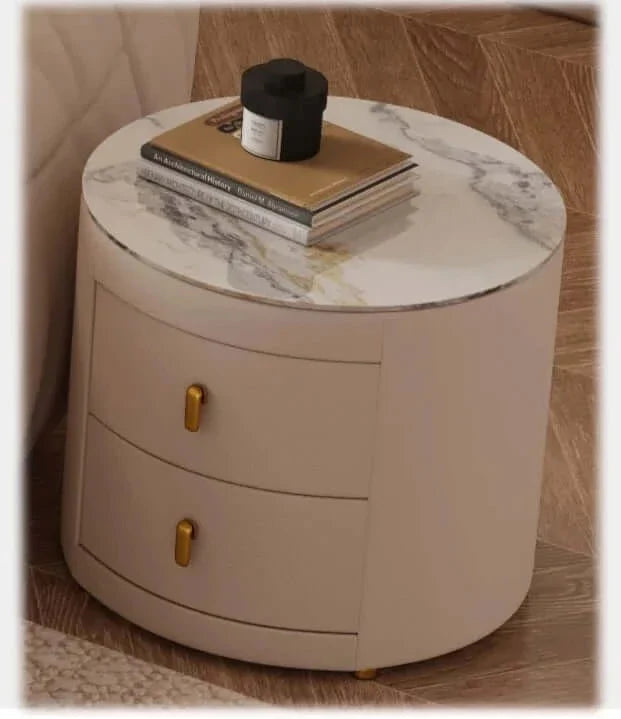 Leather Round Double Bed Q63511