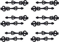 10.9 Inch Antique Cast Iron Strap Hinge Fronts (8 Pack, Black Powder Coated) C50117
