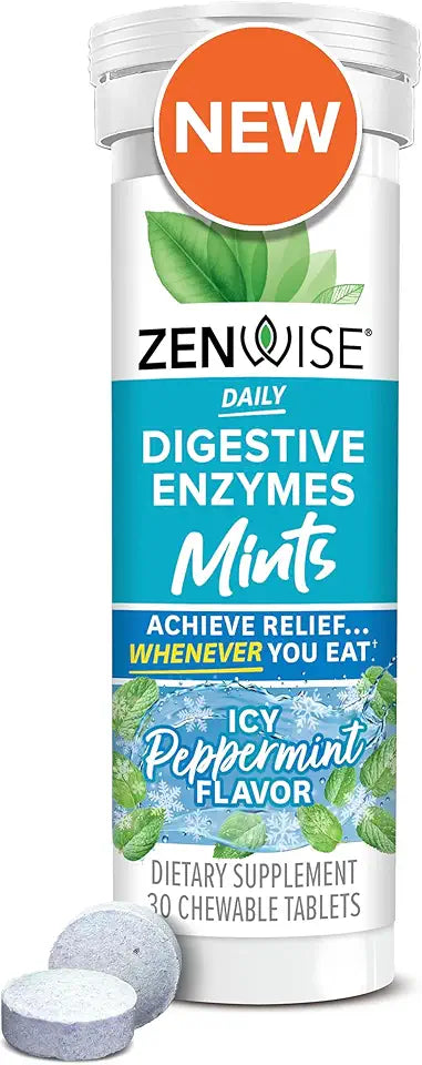Chewable Papaya Digestive Enzymes, Peppermint Flavor, 30 CT Y74707